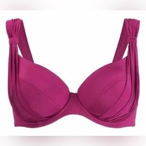 Panache 32HH Balconette Cranberry Bikini top New with tags